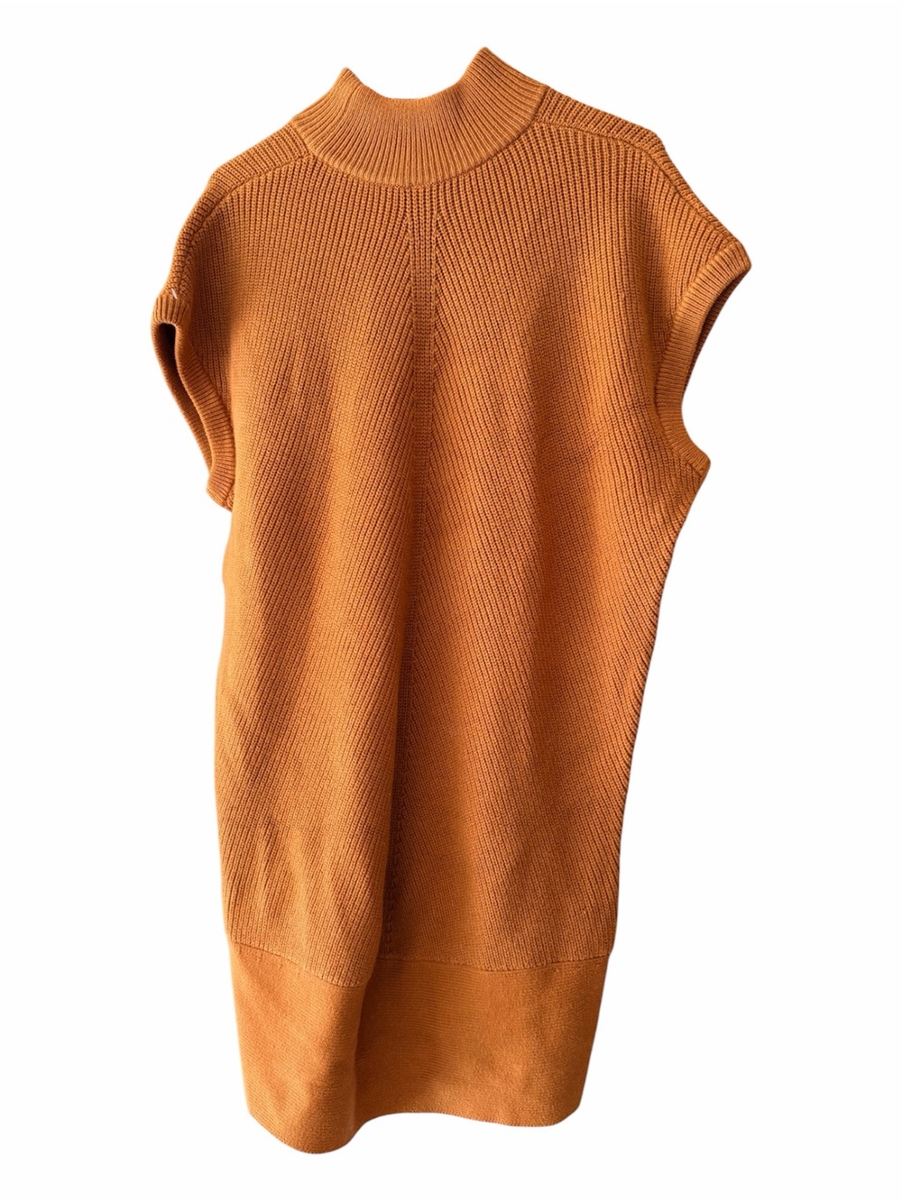 NWT Anthropologie Mock-Neck Sweater Short-Sleeve Mini Dress. Medium - Picture 8 of 9
